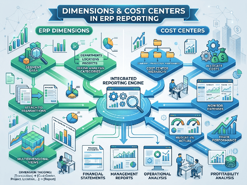 Dimensions and Cost Centers in ERP Reporting