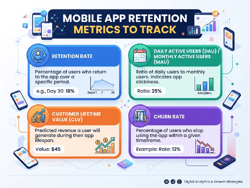 Mobile App Retention Metrics to Track