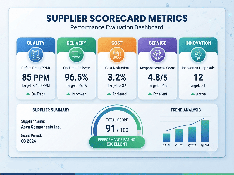 Supplier Scorecard Metrics