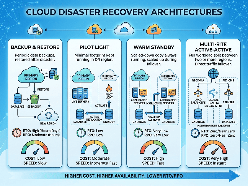 Disaster Recovery Architectures in Cloud