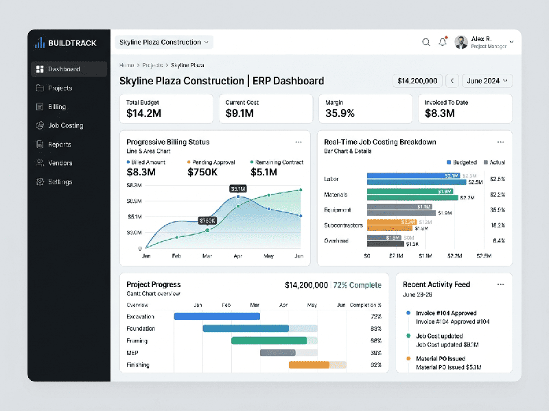 ERP for Construction: Progressive Billing and Job Costing