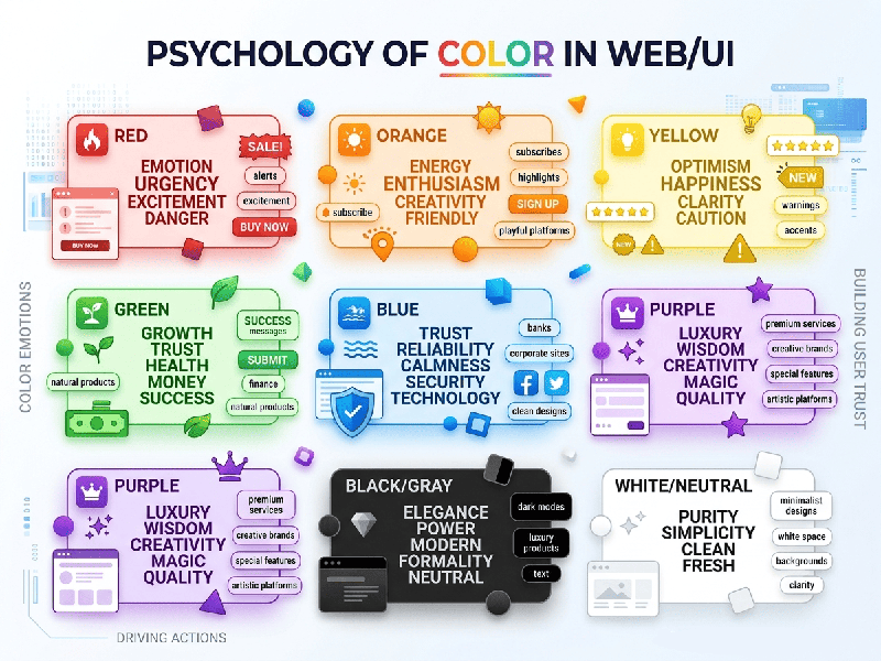 Psychology of Color in Web/UI