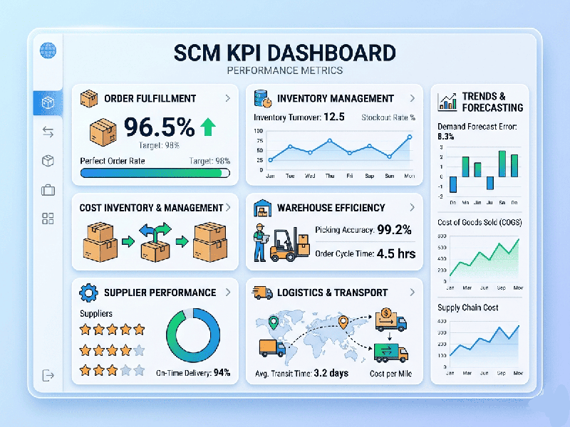SCM KPI Dashboards